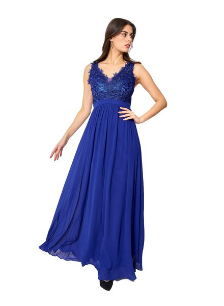 Wijde galajurk met kanten topje - 202650