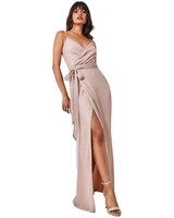 Blush feestjurk met split - 202663
