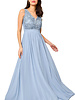 Lichtblauwe feestjurk - 202678