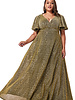Gouden plus-size glitterjurk - 202683