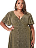 Gouden plus-size glitterjurk - 202683