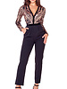 Zwart-goud gala jumpsuit  - 202684