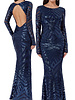 Blauwe glitterjurk - 202686
