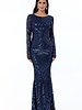 Blauwe glitterjurk - 202686