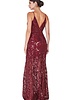 Bordeaux glitter feestjurk - 202694