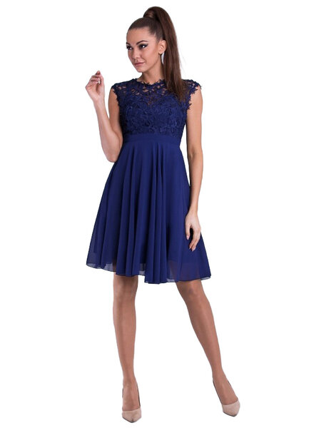 Blauw kort feestjurkje - 202689