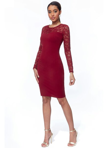 Cocktailjurk met lange mouw - 2026115