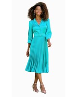 Turquoise korte feestjurk - 2026120