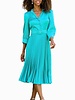Turquoise korte feestjurk - 2026120