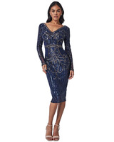 Feestelijke blauwe glitterjurk - 2026123
