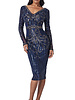 Feestelijke blauwe glitterjurk - 2026123
