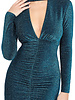 Aqua blauwe glitterjurk - 2026127