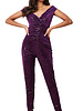 Paarse glitter jumpsuit - 2026132