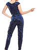 Blauwe glitter jumpsuit - 2026133