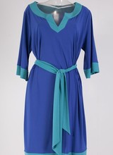 blauw/aqua cocktailjurk 12380