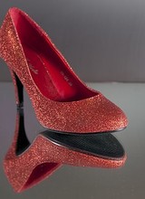Pumps glitter rood 12302