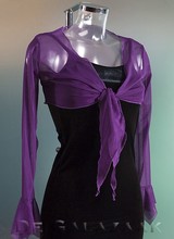 Bolero voile paars 12349