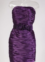 Paarse satijnen cocktailjurk 12531