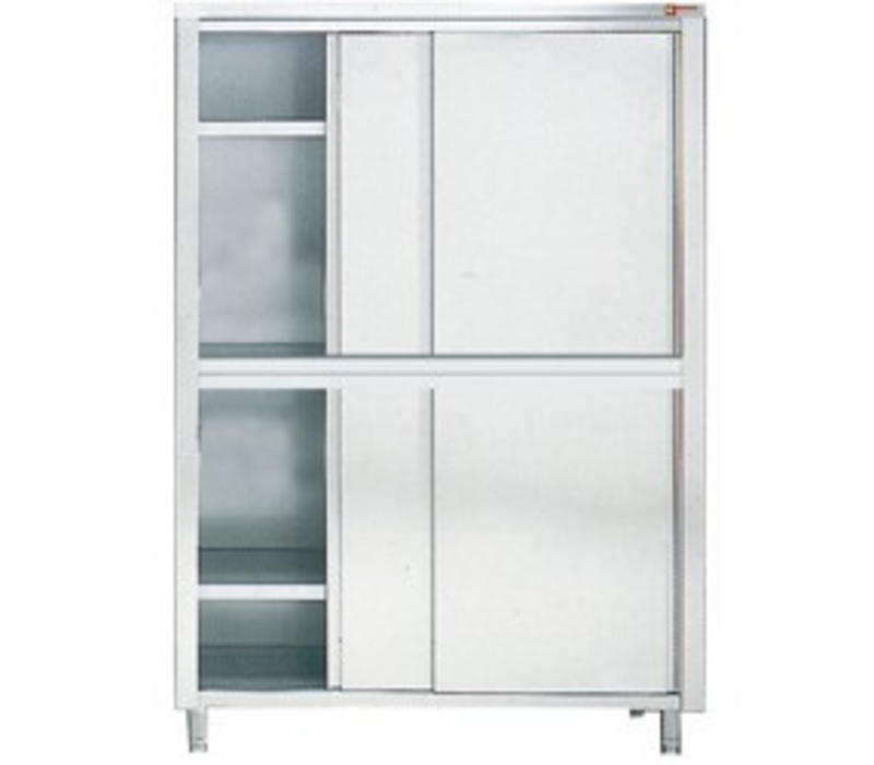 Diamond Armoire De Rangement Vaisselle Inox 4 Portes Coullissantes 2000x600x2000 H Mm