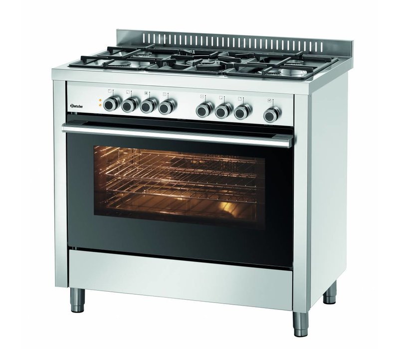 Cuisinière à Gaz avec Four Electrique 11,3 kW 5 Zones de Cuisson 900x600x(H)900mm