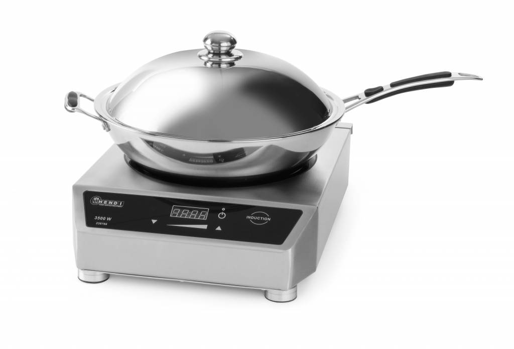 Set Plaque à Induction Avec Wok Inox Modèle 3500 3,5kW