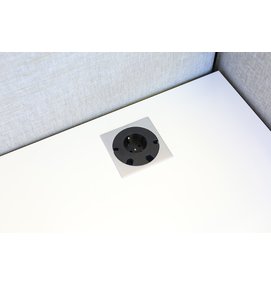 Multi Meubel Power TWIST stopcontact  INBOUW 1xP ZILVER - Magazijn / Showroom uitverkoop