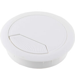 Multi Meubel Kabeldoorvoer dop Kunststof WIT  Rond 50 mm.