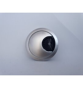 Multi Meubel Kabeldoorvoer metaal rond 50 mm MAT CHROOM. - Metalen kabeldoorvoerdoppen