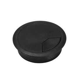 Multi Meubel Kabeldoorvoer dop Kunststof ZWART  Rond 50 mm. - Kunststof kabeldoorvoerdoppen