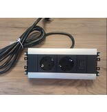 EVOLINE Evoline Inbouwmodule Frame Dock 2x stroom, 1x USB Charge A+ 1x USB Charge C