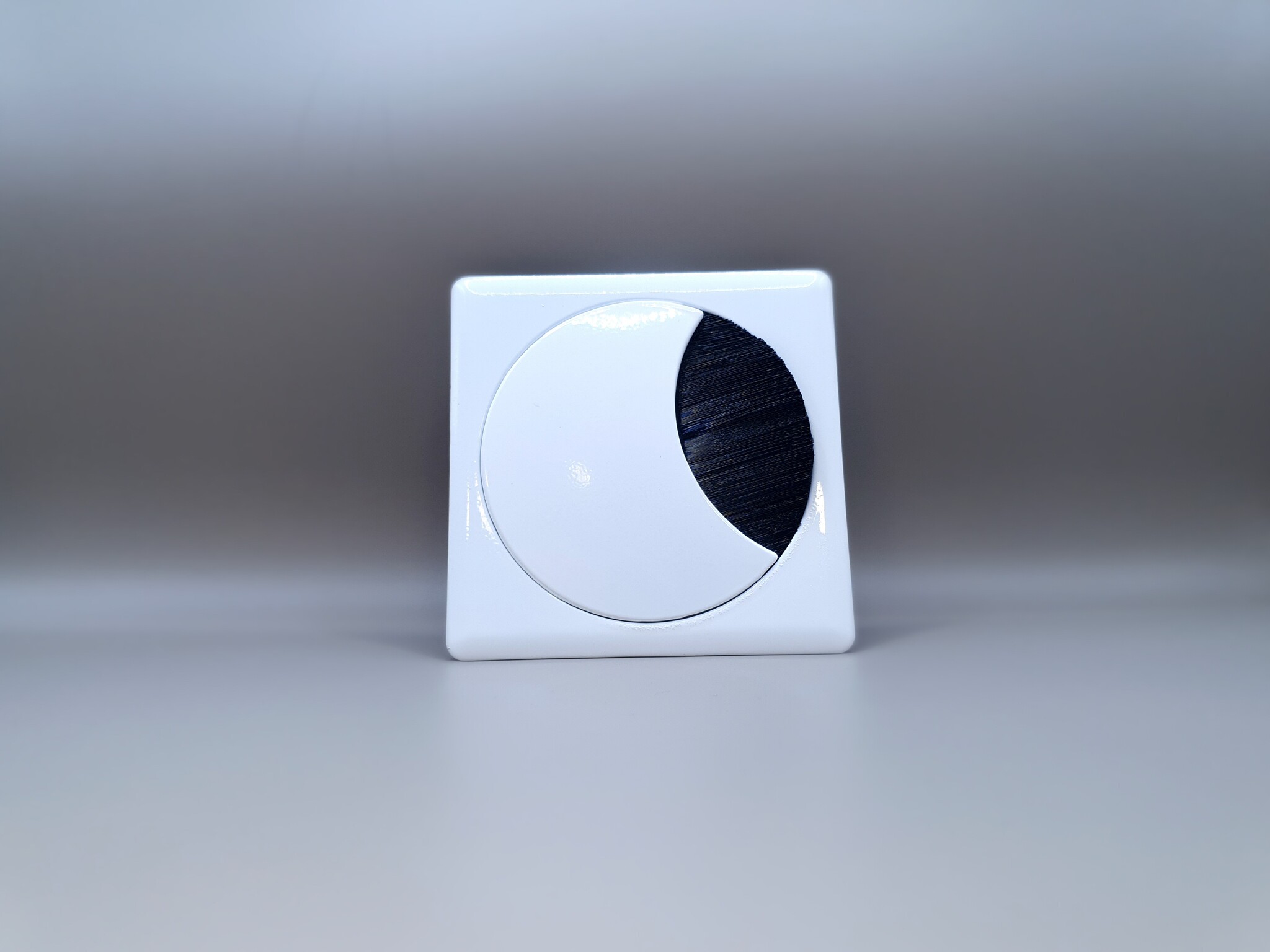 Multi Meubel Kabeldoorvoer metaal vierkant WIT gelakt