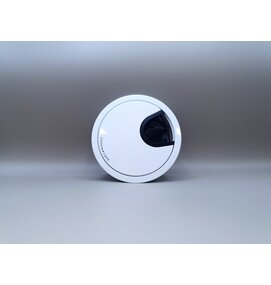 Multi Meubel Kabeldoorvoer metaal Ø 80mm wit gelakt. Open/Close - Multi Meubel