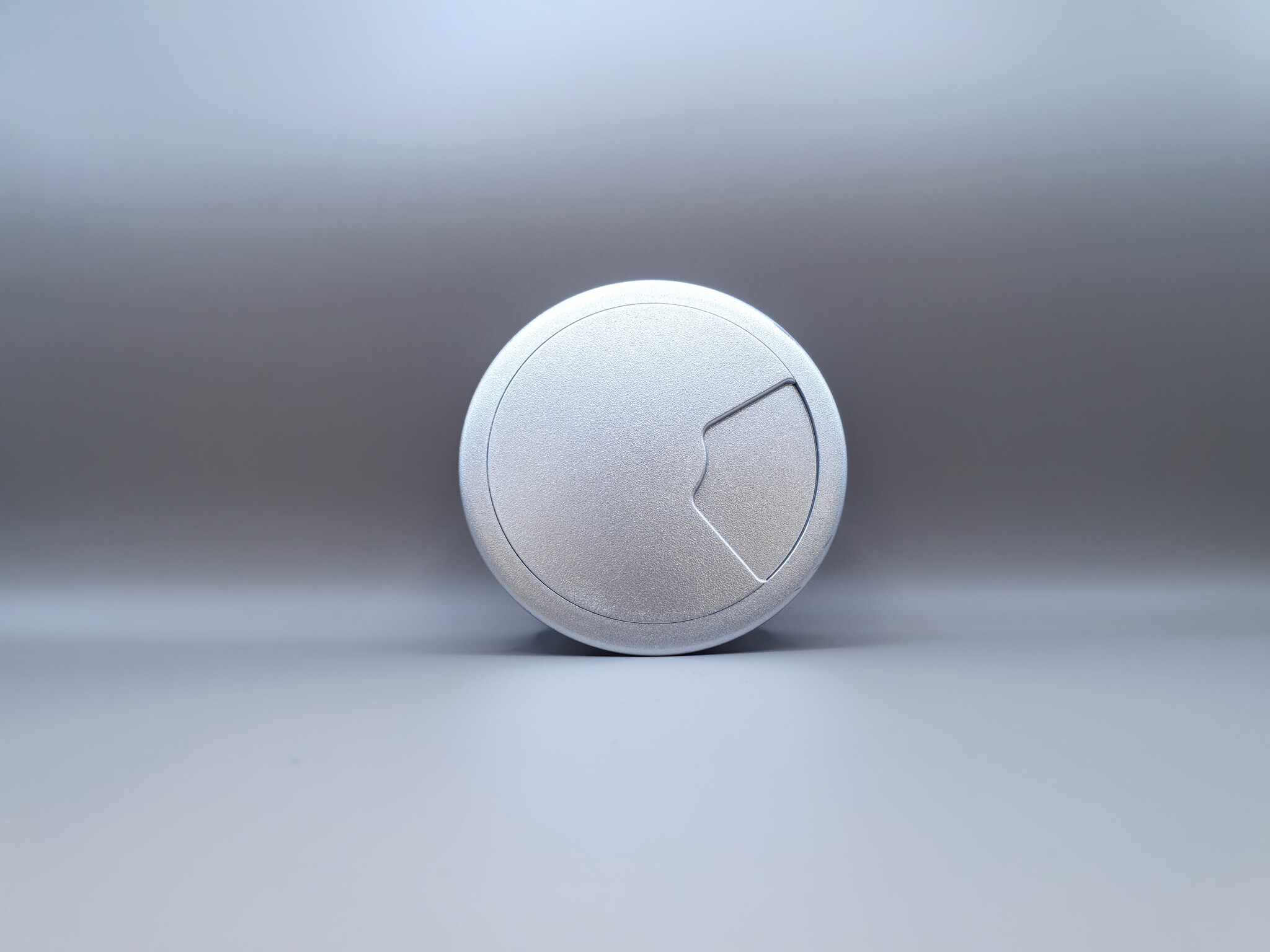 Multi Meubel Kabeldoorvoer dop Kunststof ZILVER Rond 80