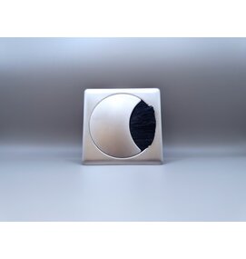 Multi Meubel Kabeldoorvoer metaal vierkant RVS finish - Multi Meubel