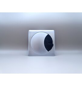 Multi Meubel Kabeldoorvoer metaal vierkant MAT CHROOM - Multi Meubel