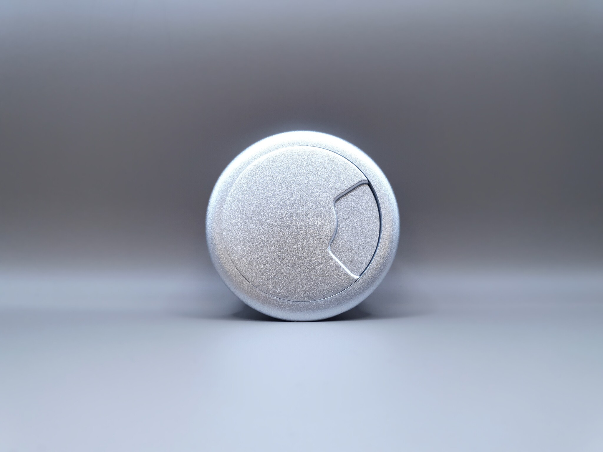 Multi Meubel Kabeldoorvoer dop Kunststof ZILVER Rond 60