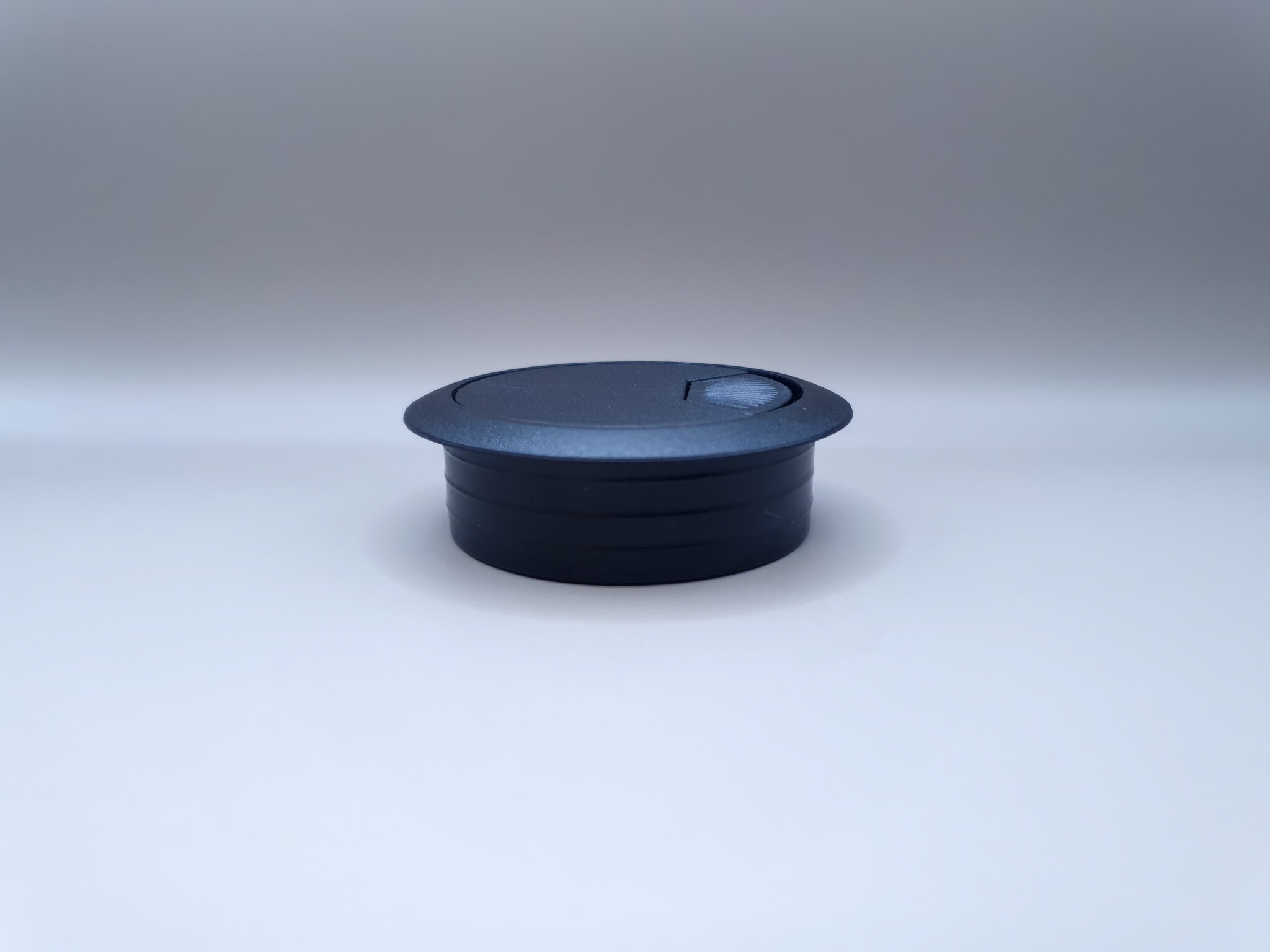 Multi Meubel Kabeldoorvoer dop Kunststof ZWART  Rond 50 mm.