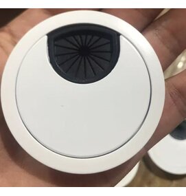 Multi Meubel Kabeldoorvoerdop METAAL kleur WIT Rond 50 met RUBBER - Multi Meubel