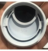 Multi Meubel Kabeldoorvoerdop METAAL kleur WIT Rond 50 met RUBBER