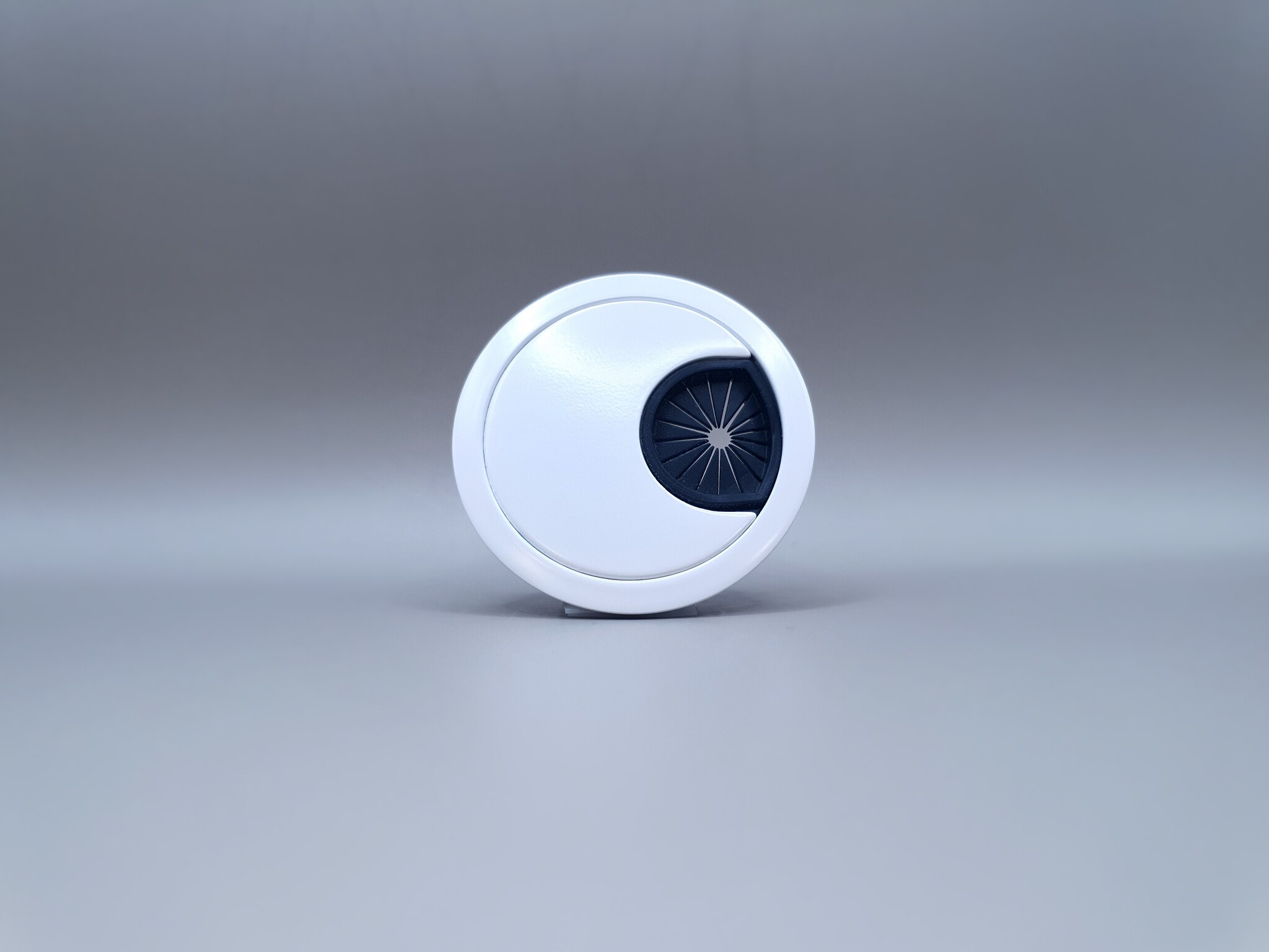 Multi Meubel Kabeldoorvoerdop METAAL kleur WIT Rond 50 met RUBBER