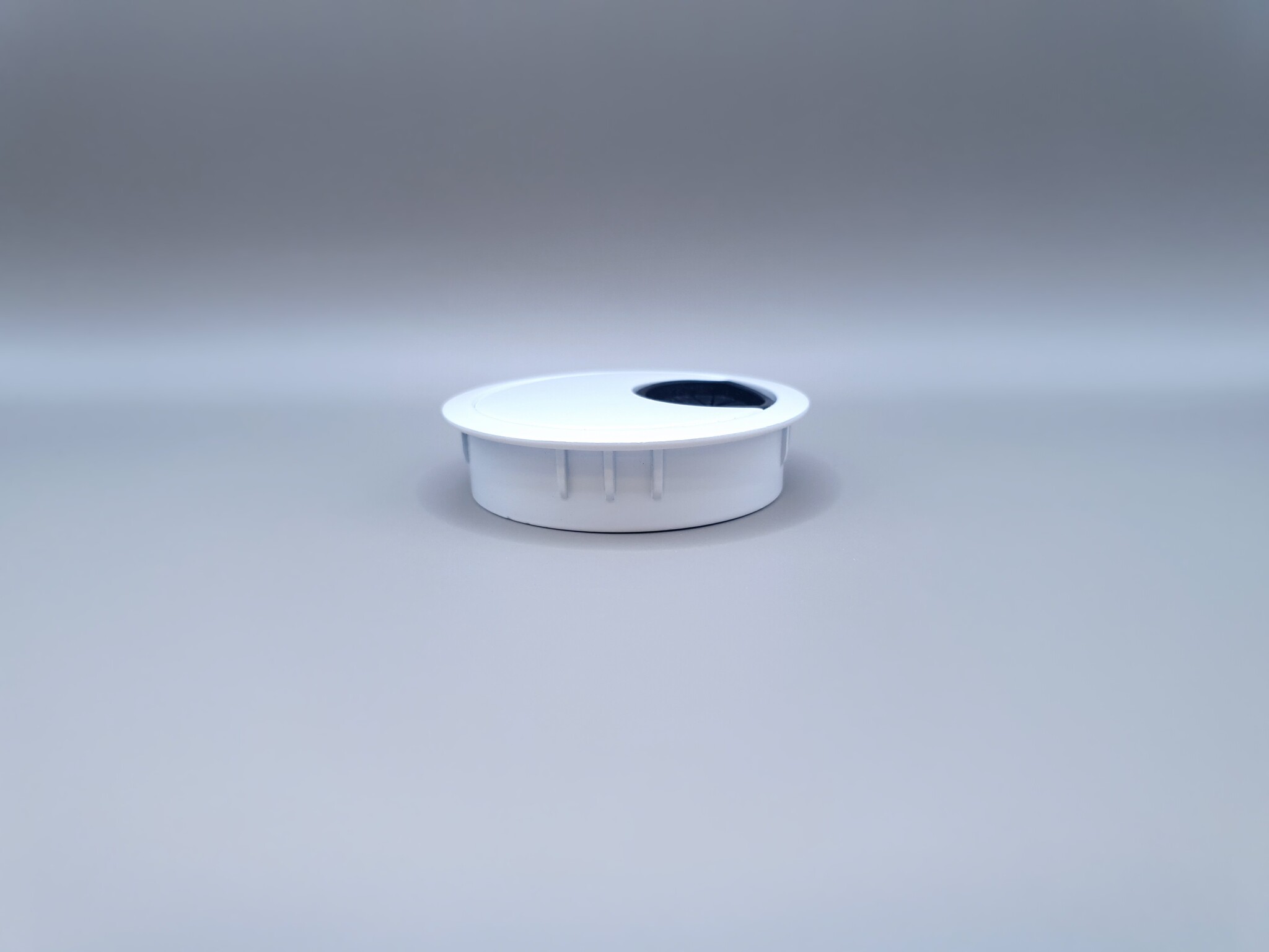 Multi Meubel Kabeldoorvoerdop METAAL kleur WIT Rond 50 met RUBBER