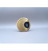 Multi Meubel Kabeldoorvoerdop METAAL kleur GEBORSTELD GOUD Rond 50 met RUBBER