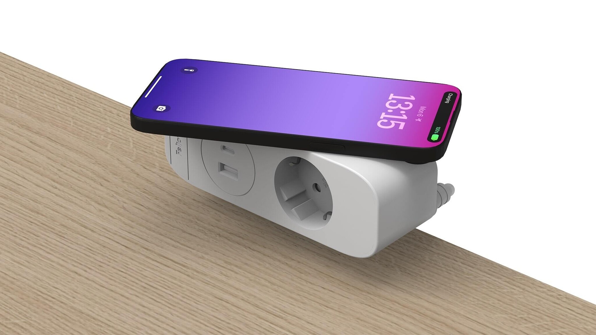 FELLOWES Power Desk Up 3.0  USB A/C en draadl