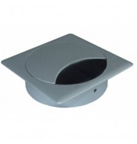 Multi Meubel Kabeldoorvoer metaal vierkant RAL 9006 Aluminium - Collectie