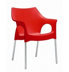 Multi Meubel DOOLLI/ OLA stoel (rood) - Kunststof stoelen