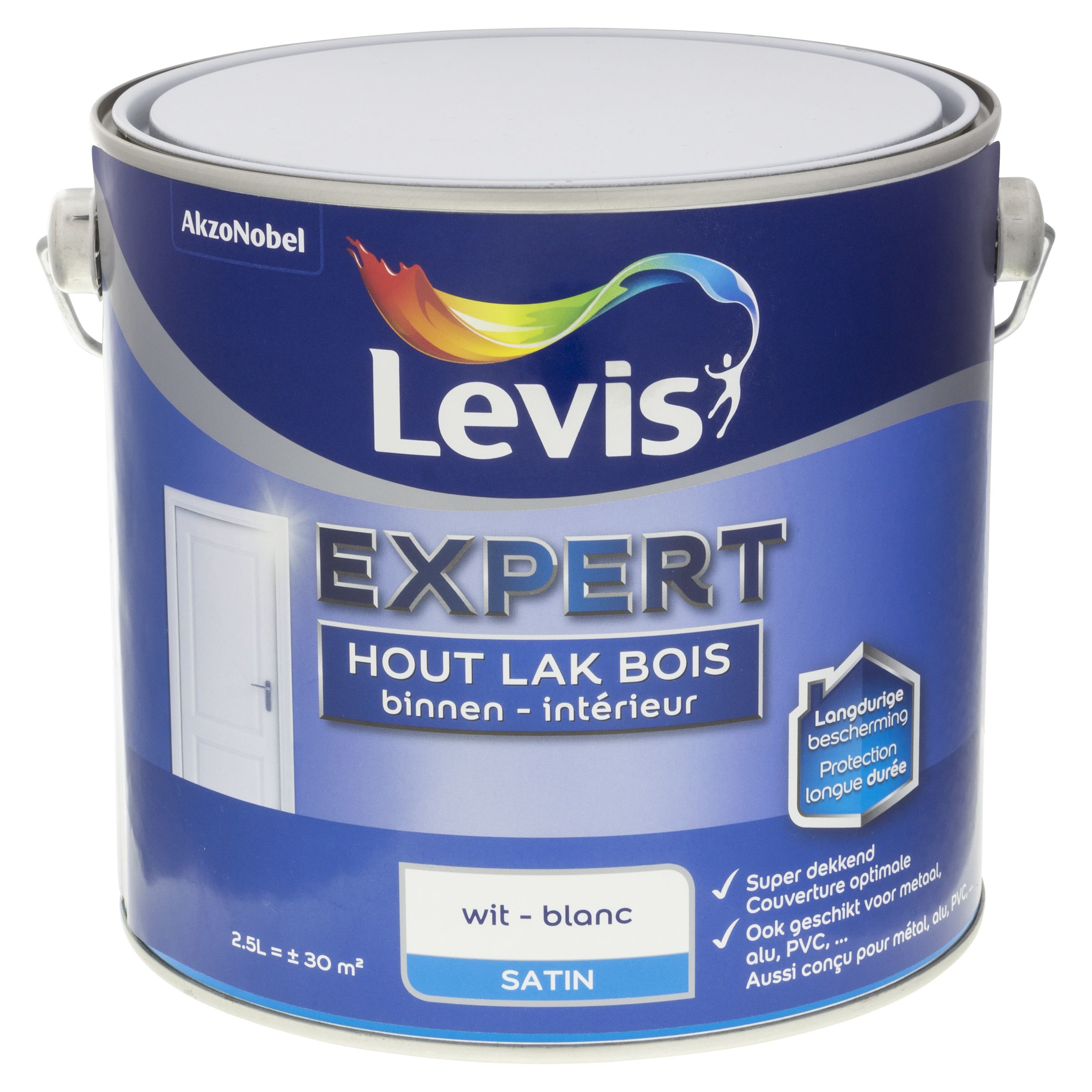 Levis Expert Lak Binnen Satin Ready Mix Witte Verf deverfwebshop