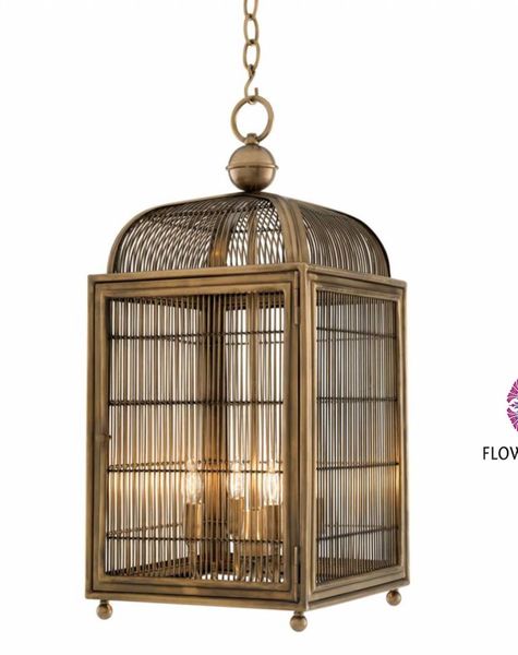 Eichholtz Bird cage lamp brass