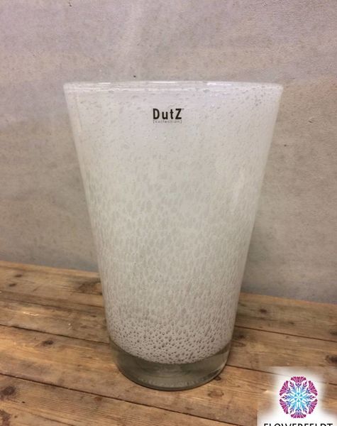 DutZ Vaas conic bubbels wit