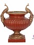 Peacock vase red