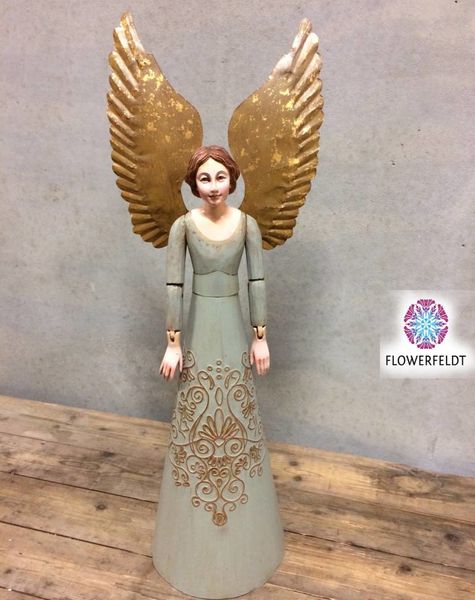 Angel figure green - H64,5 cm